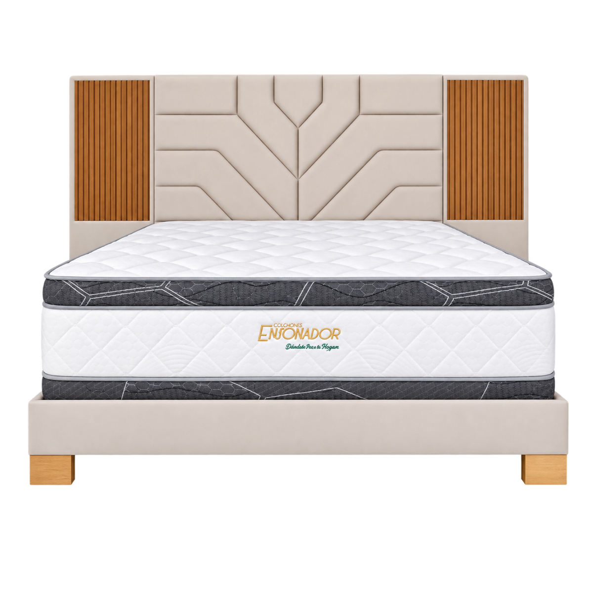 COMBO ZAFIRO PLEGABLE OLMO + COLCHON IMPERIAL PREMIUM