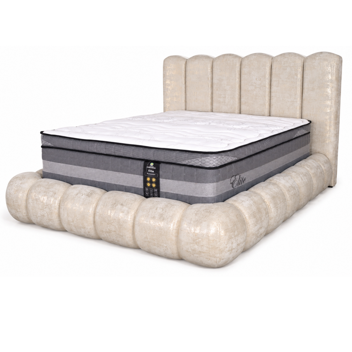 Base Cama Nube + Colchón Elite Premium Penta – Doble Pilot