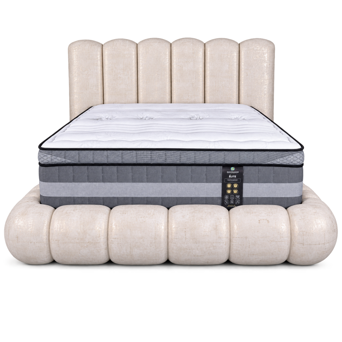 Base Cama Nube + Colchón Elite Premium Penta – Doble Pilot