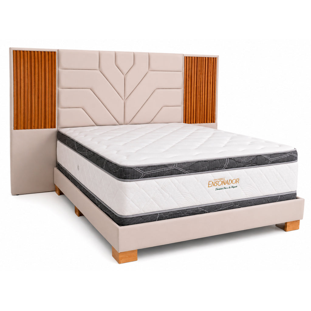 COMBO ZAFIRO PLEGABLE OLMO + COLCHON IMPERIAL PREMIUM